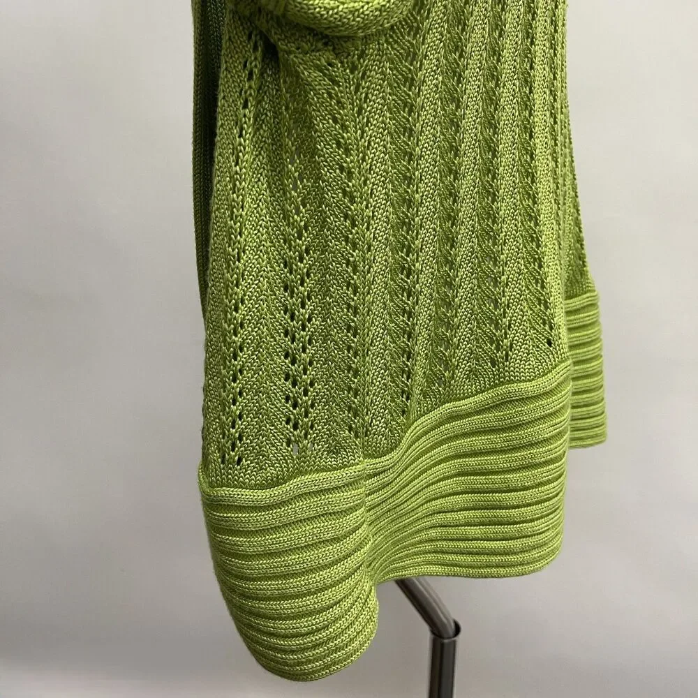 Peter‎ Nygard Open Front Cardigan Sweater Size 1X Green NWT
